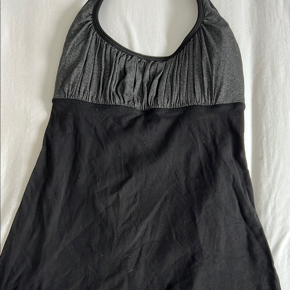 Lululemon Athletica Black and Gray Halter Top